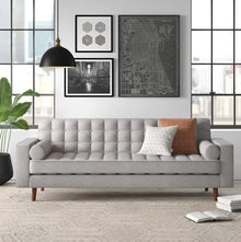  Mid-Century Style Light Grey Sofa