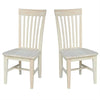 Set of 2 - Mission Style Unfinished Wood Dining Chair with High Back