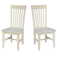  Set of 2 - Mission Style Unfinished Wood Dining Chair with High Back