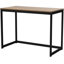  Modern Home Office Computer Desk with Black Metal Frame and Wood Top