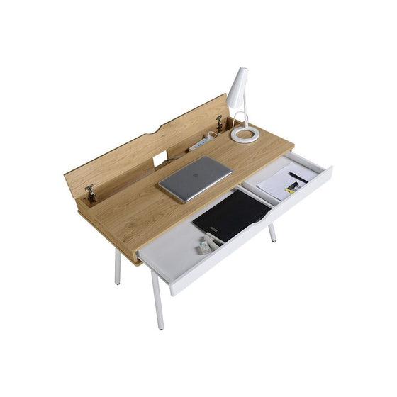 Modern Desk in White and Pine