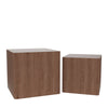 Modern Nesting End Table Set in Walnut