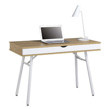  Modern Desk in White and Pine