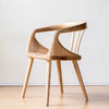 Modern Nordic Ergonomic Designed Dining Chair in Espresso or Natural Finish