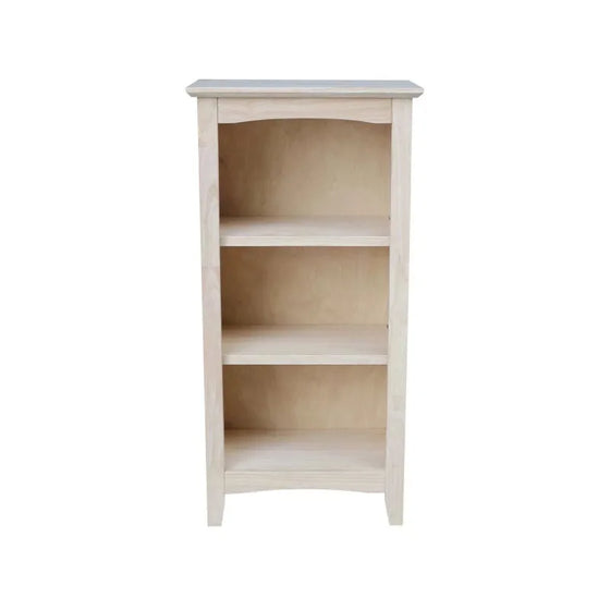 Natural Wood Shaker Style Bookshelf