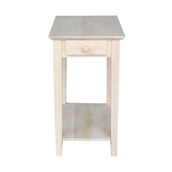 Natural Wood End Table