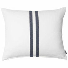  18 x 20" White Throw Pillow with Navy Stripe (Special Order Only)