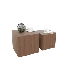  Modern Nesting End Table Set in Walnut