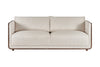 Nevaeh Sofa in Ivory upholstery and Walnut Trim