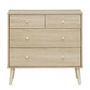 Oak Modern 4 Drawer Dresser