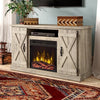 Farmhouse Rustic Pine TV Entertainment Electric Fireplace