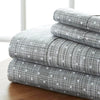 Premium Soft Sheets in Light Grey and White Polka-Dot Pattern