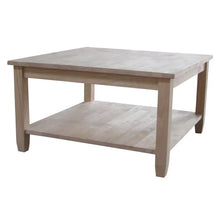  Square Butcher Block Wood Coffee Table