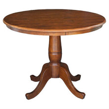  Round 36-inch Pedestal Dining Table in Walnut Finish