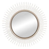 Silver Round Sunburst Mirror -30"