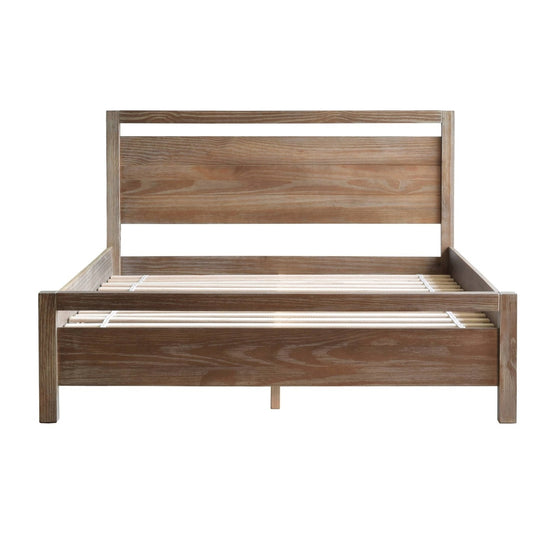 Rustic Pine Natural Wood Platform Bed |Available in King and Queen Sizes