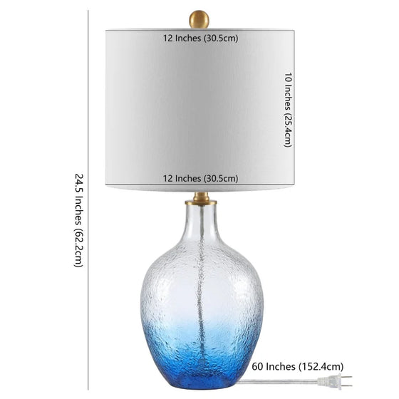 Glass Ombre Blue Table Lamp