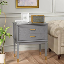  Nightstand Side Table in Gray