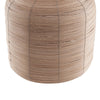 Rattan Table Lamp with White Drum Shade