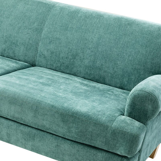 Sage Green Velvet Traditional Sofa