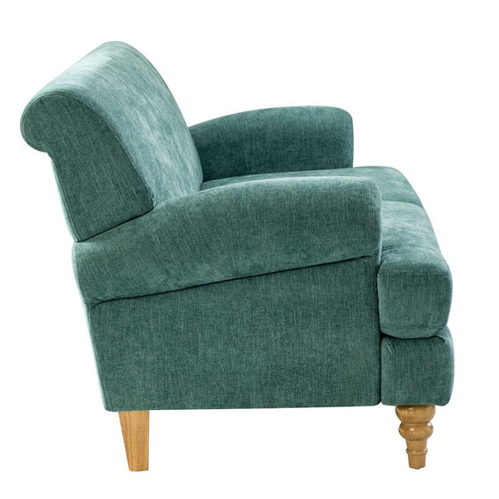 Sage Green Velvet Traditional Sofa