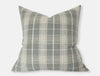 Set of 2 Sage Green Plaid Throw Pillow Covers | Available in 7 Sizes