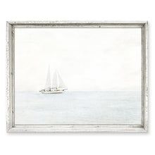  28 x 22" Sailboat Canvas Print in White Wood Framed (Special Order Only)