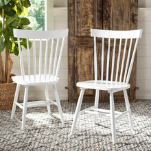  Parker Country Style Dining Chairs in White (Set of 2)