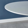 Modern Round Dining Table White with Pedestal Base -42"