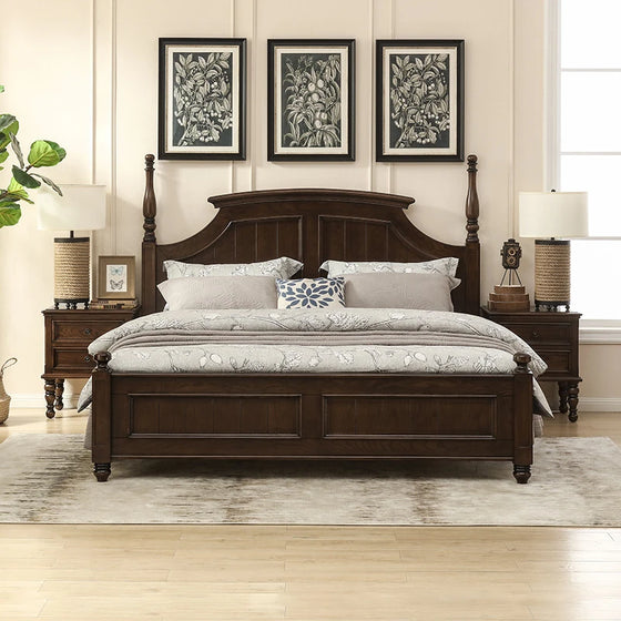 Hyde Walnut Platform Bed