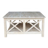 Solid Wood Unfinished Square Coffee Table