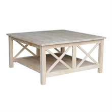  Solid Wood Unfinished Square Coffee Table