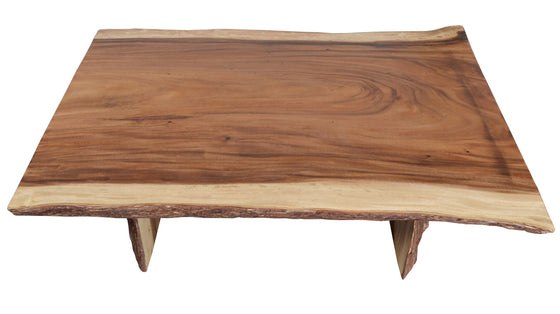 Rustic Bark and Wood Coffee Table