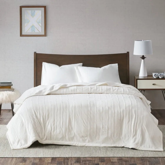 King Ivory Ultra Soft Electric Heated Comforter | Available in Several Sizes