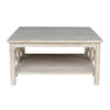 Solid Wood Unfinished Square Coffee Table