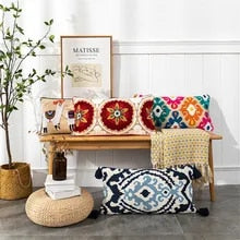 Vintage Style Bohemian Throw Pillow Covers
