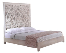  Carved Lace White King Bed