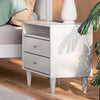 White Mid-Century Nightstand