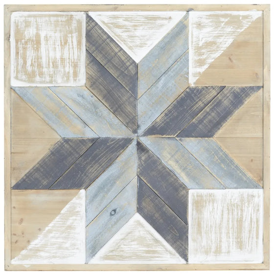 Multi-Colored Geometric Wood Wall Art