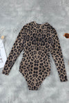 Leopard Print One Piece Swimsuit