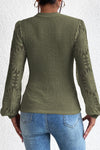 Green Long Sleeve Waffle Knit Top | Available in 3 Colors