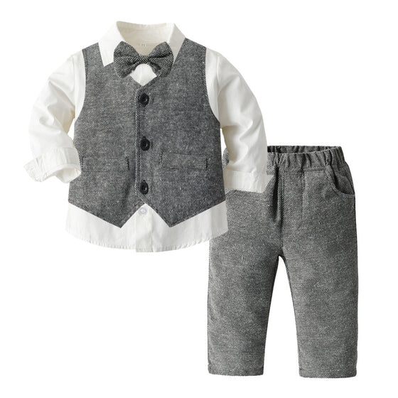 Toddler/Baby Boy Three-piece Style Suit Set Available in Several Patterns and Colors