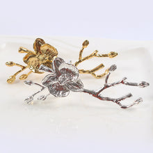  10 Piece Blossom Napkin Ring Set in Gold or Silver Finish