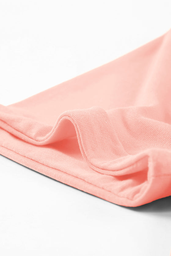 Pink Solid Color Basic Crew Neck Plain Tee | Available in 7 Colors