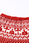 Red Christmas Tree Reindeer Pullover & Pants Loungewear Set