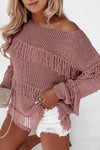 Khaki Boho Fringe Tasseled Knitted Sweater | Available in 3 Colors