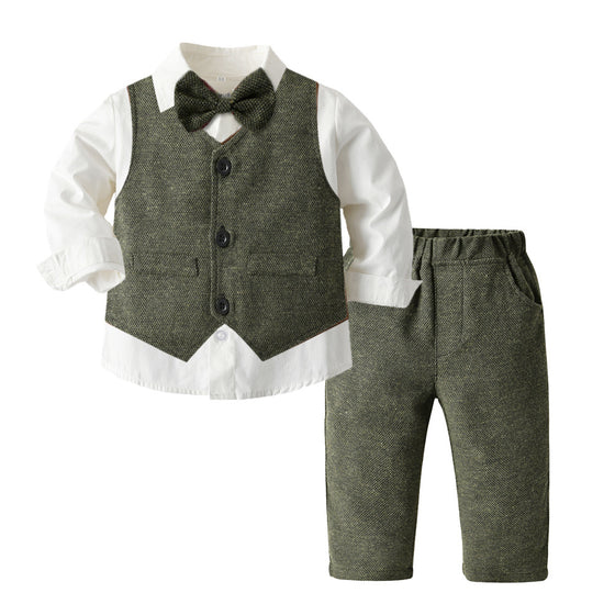 Toddler/Baby Boy Three-piece Style Suit Set Available in Several Patterns and Colors