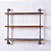 3 Tiered Industrial Style Iron Water Pipe Wall Shelf