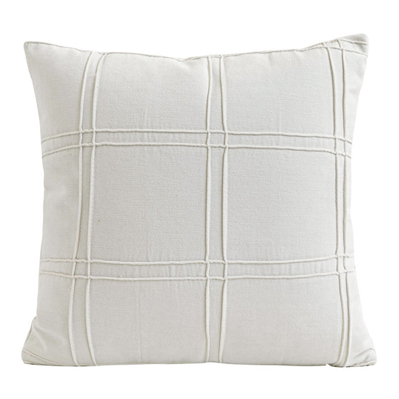 Modern Textured Throw Pillow in White or Blue