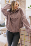 Dusty Pink Fluffy Pullover Sweatshirt